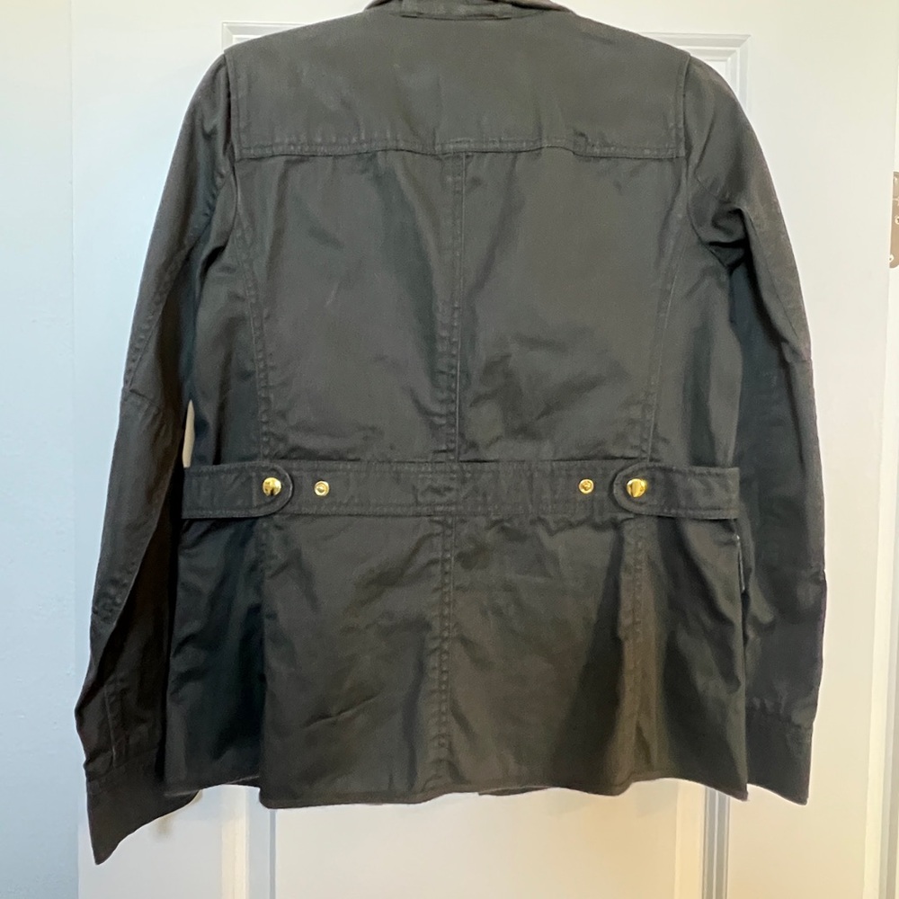 NWT J. Crew Women's Dark Olive Jacket with Gold Trim and Snap Buttons size XS - Picture 4 of 5
